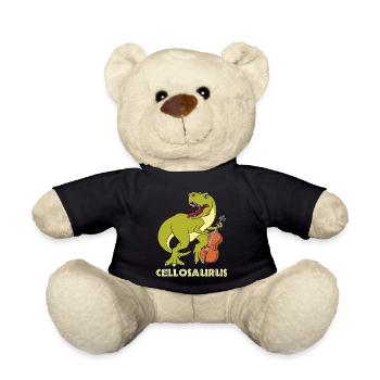 Musical Tee For Musicians "Cellosaurus" T-shirt - Teddy - Schwarz - Vorne