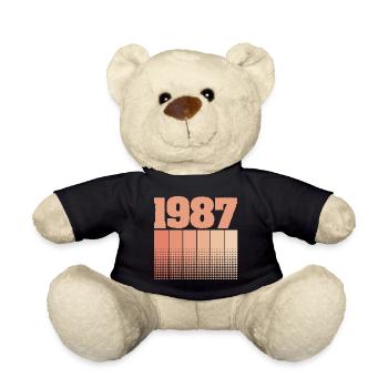 Born birthday 1987 - Teddy Bear - black - Front