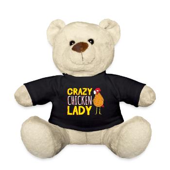 Crazy Chicken Lady Chick Lover? T-shirt design - Teddy - Schwarz - Vorne