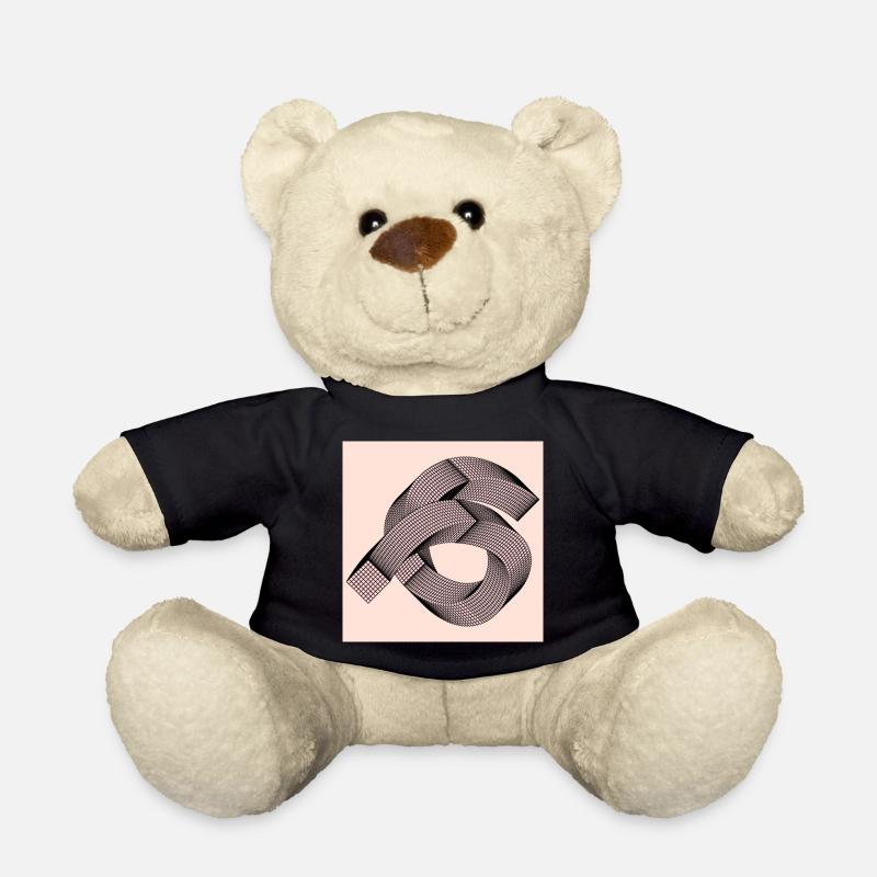 Grafisches Muster - Teddy - Schwarz
