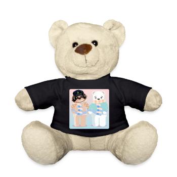 CAPTAIN SLOTH - POLAR BEAR VALENTINE'S DAY - LOVE - Teddy Bear - black - Front