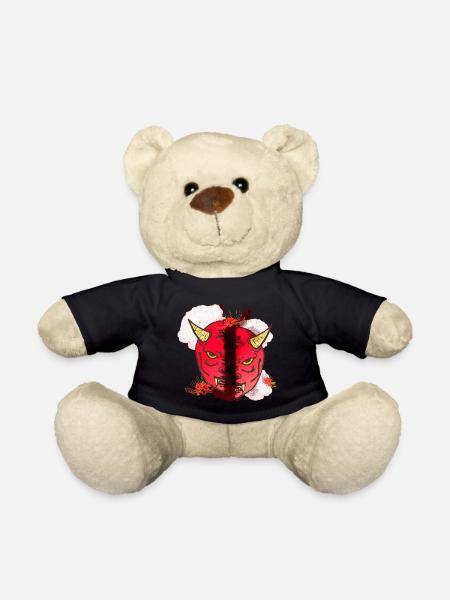 spinnen lilien, oni maske hälften - Teddy - Schwarz
