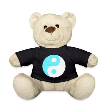 chinesische tradition, chinesisches Yin und Yang - Teddy - Schwarz - Vorne