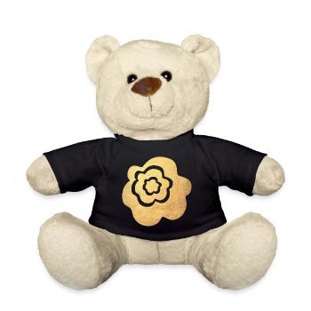 Yoga Méditation Namaste Fleur Fleur d’Or Yogi om - Nounours - noir - Devant