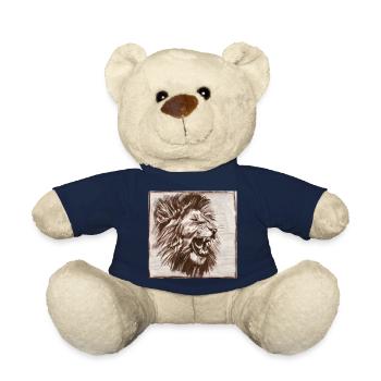 Löwenkopf Profil – majestätische Löwenzeichnung - Teddy - French Navy - Vorne