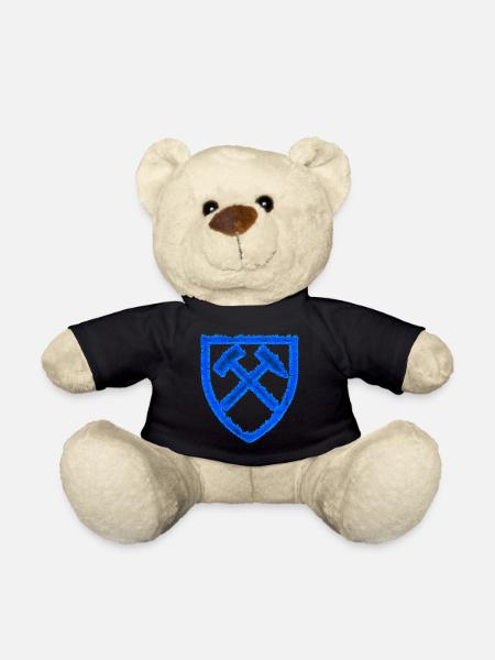 Hammer und Schlägel Bergbau Schalke Kohle Geschenk - Teddy - Schwarz