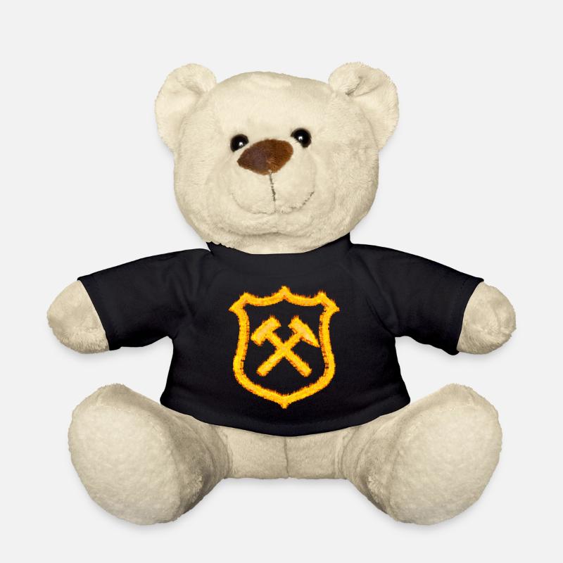 Hammer und Schlägel Bergbau Kohle Geschenk - Teddy - Schwarz