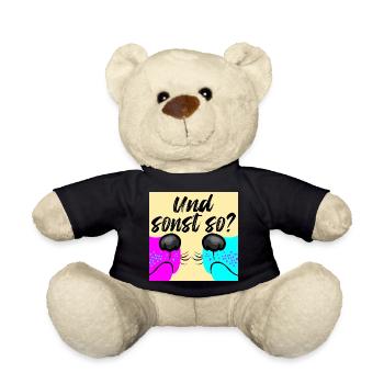 Hunde Gassi Gespräche - Hundewelpen lustig - Teddy - Schwarz - Vorne