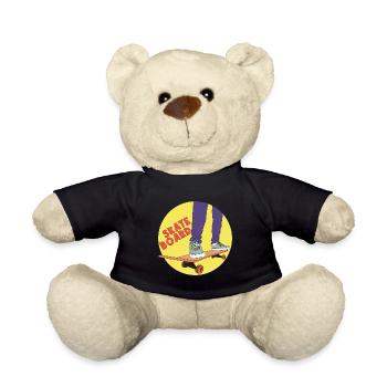Skateboard - Teddy Bear - black - Front