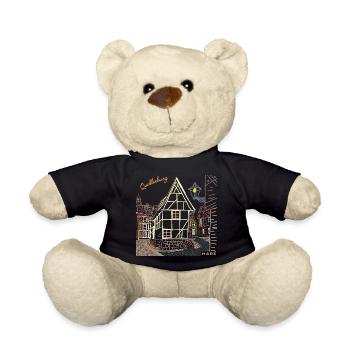 Dessin au trait de Quedlinburg, Harz, Allemagne - Nounours - noir - Devant