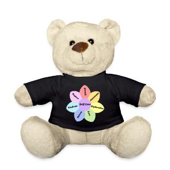 Rainbow pastel couleur self love basics - Nounours - noir - Devant