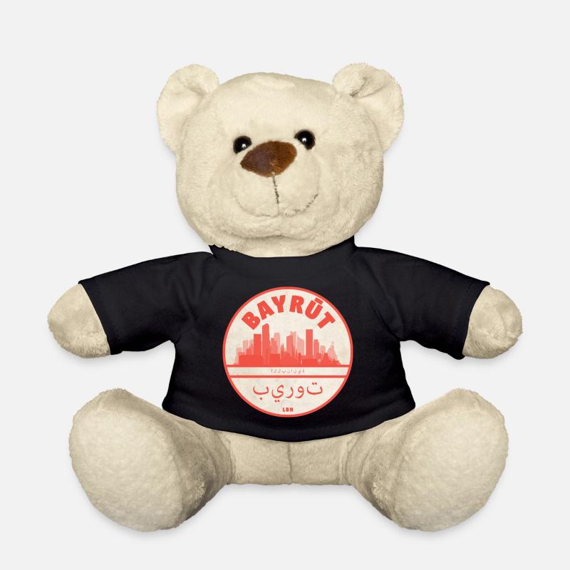 Logo du tour de la silhouette de Beyrouth : Rouge - Nounours - noir