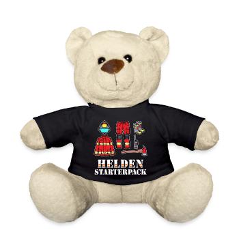 Retter Statement Feuerwehrhelm Brandschutz Feuer - Teddy - Schwarz - Vorne