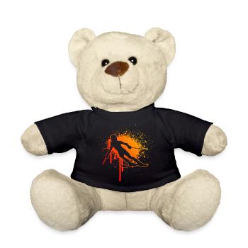 Wintersport Skifahrer Skiing Freestyle Skifahrer - Teddy - Schwarz - Vorne