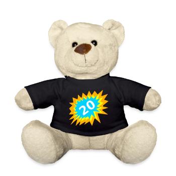 was schenken, 20 bunt - Teddy - Schwarz - Vorne