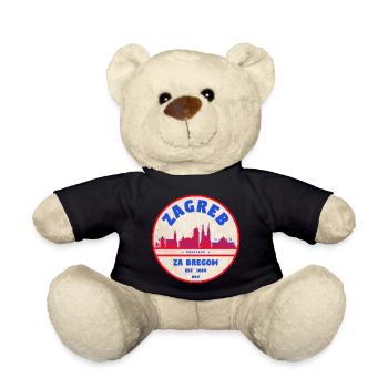 Zagreb Rundlogo Skyline Retro - Teddy - Schwarz - Vorne