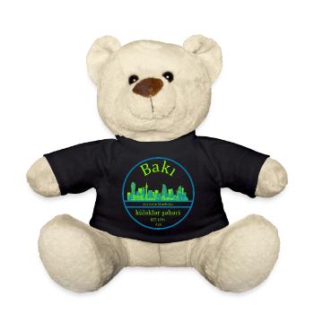 Conception de cercle de la skyline de Bakou avec vert néon - Nounours - noir - Devant
