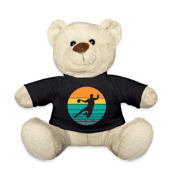handball, fan de handball, jouer au handball - Nounours - noir - Devant