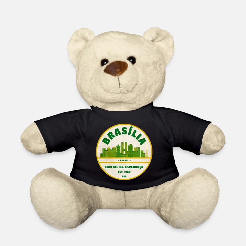 Brasília Skyline Retro Emblem - Teddy - Schwarz