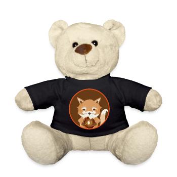 zauberhafter kleiner Fuchs mit leckeren Donut - Teddy - Schwarz - Vorne