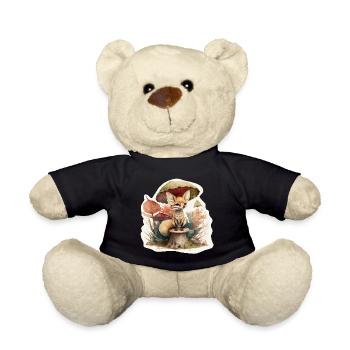 Cute Desert Fox - Teddy Bear - black - Front