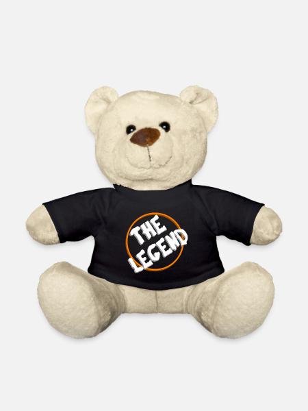 Logo rétro The Legend en cercle orange - Nounours - noir