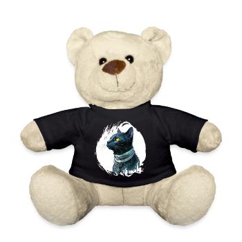 Schwarze Katze Inkl Splash - Teddy - Schwarz - Vorne