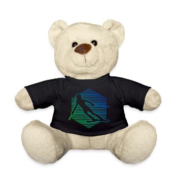 Skiing Freestyle Skiers Ski Stunt Ski - Teddy Bear - black - Front