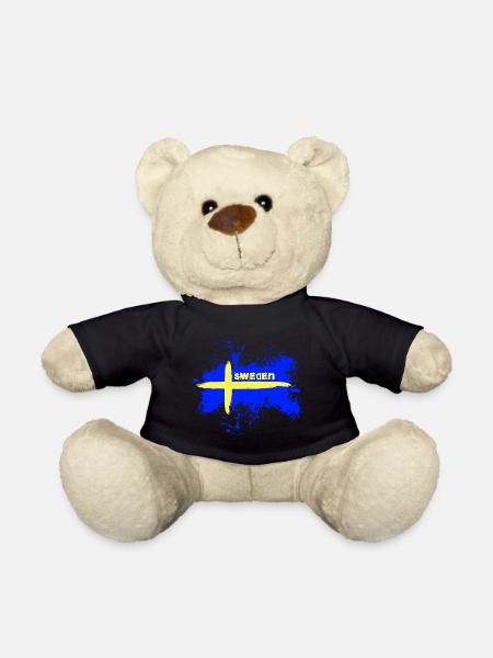 Schweden Flagge/Fahne - Teddy - Schwarz
