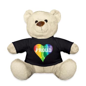 NE VOUS ARRÊTEZ PAS TANT QUE VOUS N’ÊTES PAS FIER Cœur LGBTQ+ Coloré - Nounours - noir - Devant