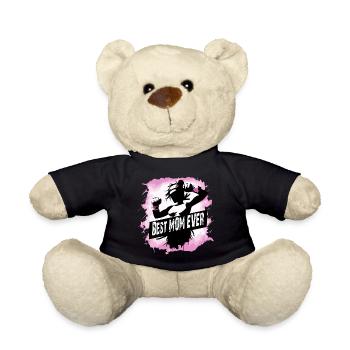 Mother, Mother's Day, Best Mom Ever - Teddy Bear - black - Front