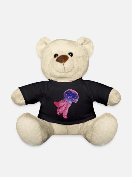Qualle Viva Magenta unter Wasser MeerestierRiff - Teddy - Schwarz