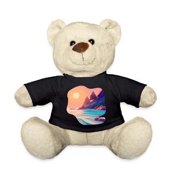 Sonnenaufgang Meer Insel Urlaub - Teddy - Schwarz - Vorne