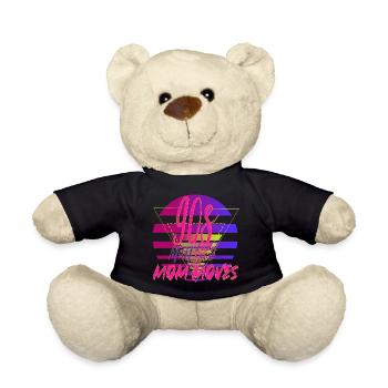 90s Mom Moves Retro Neon Design - Teddy - Schwarz - Vorne