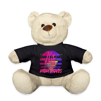 70s mom doing some mom moves - colorful & crazy - Teddy Bear - black - Front