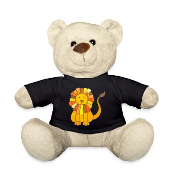 Löwe niedlich Babylöwe Kinder kawaii Kindergarten - Teddy - Schwarz - Vorne