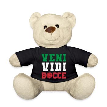Veni Vidi Bocce Ball, Funny Italian Bocci - Teddy - Schwarz - Vorne