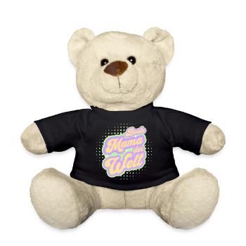 Beste Mama der Welt Vintage Retro Design - Teddy - Schwarz - Vorne