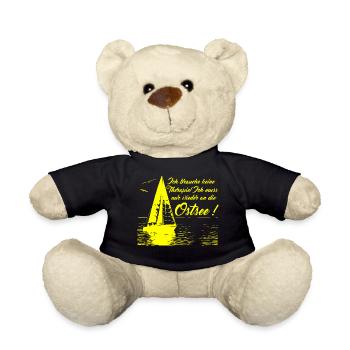 Keine Therapie ich muss nur wieder an die Ostsee - Teddy - Schwarz - Vorne