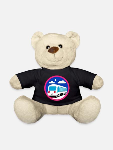 Locomotive, train, railway - Teddy Bear - black