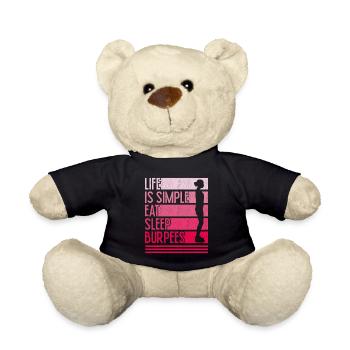 Leben ist einfach Burpees Design - Teddy - Schwarz - Vorne