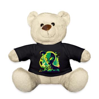 Pop Art Außerirdischer Alien Retro Style - Teddy Bear - black - Front