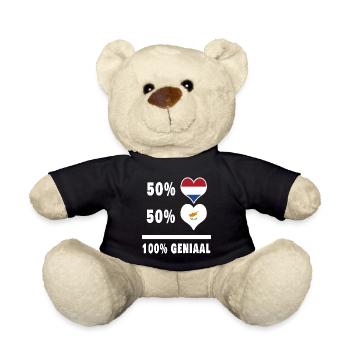Zypern und die Niederlande 100% Genius Flagge - Teddy - Schwarz - Vorne