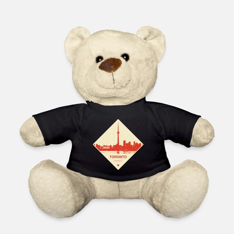 Toronto Skyline Rouge Vintage Diamond - Nounours - noir