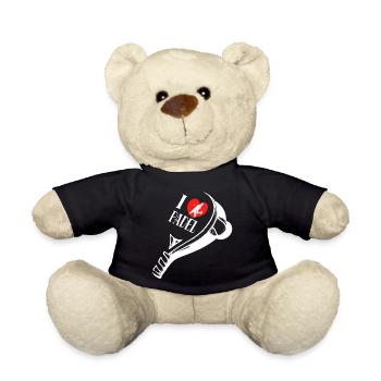 Bälle Schläger Ich Liebe Padel Herz Statement - Teddy - Schwarz - Vorne