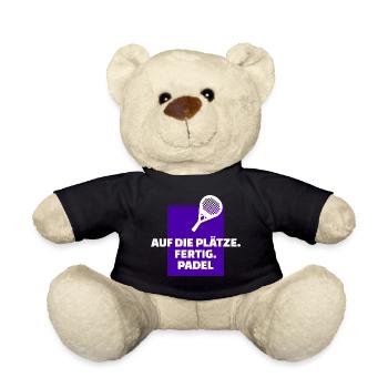 Turnier Padel-Tennis Spieler Schläger Statement - Teddy - Schwarz - Vorne