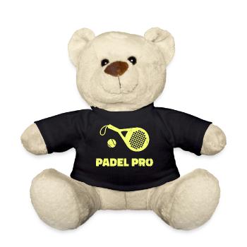 Padel Tennis Player Rackets Balls Sports Saying - Teddy Bear - black - Front