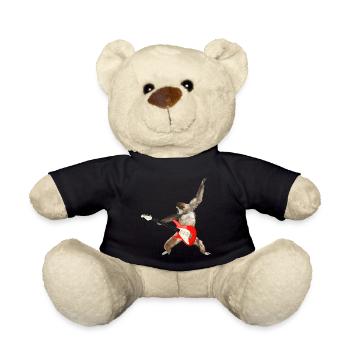 Affe Weißbartgibbon E-Gitarre lets rock - Teddy - Schwarz - Vorne