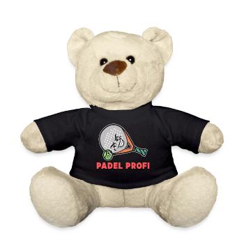 Schläger Bälle Statement Padel Spieler Sportart - Teddy - Schwarz - Vorne