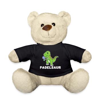 Dinosaurier Padel Cooler Spruch Padelspiel Tennis - Teddy - Schwarz - Vorne